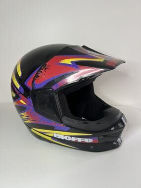 Vintage 1995 BIEFFE Full Face Motorcycle Helmet – Italy – Size XL